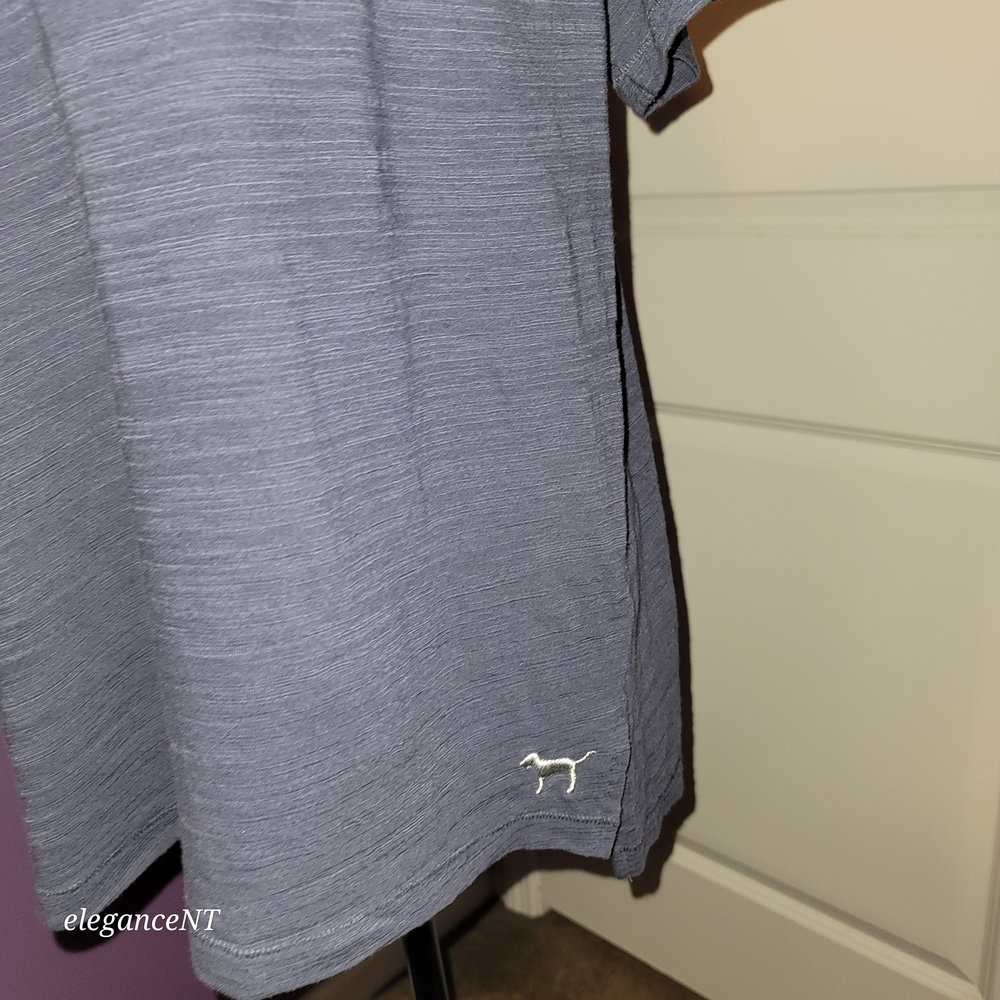 PINK By Victoria's Secret T Shirt in Blue With Sequin Dog Sz: M - Picture 8 of 10